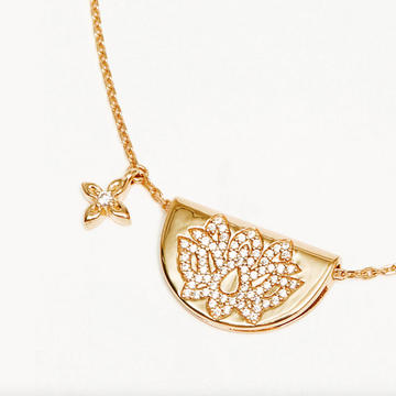 By Charlotte Live In Light Lotus Necklace - Gold Vermil