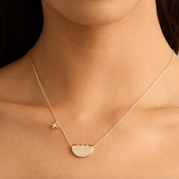 By Charlotte Live In Light Lotus Necklace - Gold Vermil