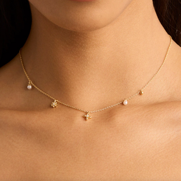 By Charlotte Live In Peace Choker - Gold Vermil