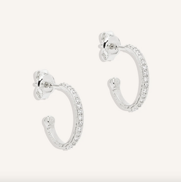 By Charlotte Divine Light Hoops - Sterling Silver