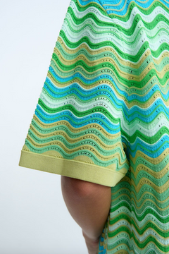 By Johnny Rayne Ripple Knit Shirt - Green Multi