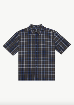 Afends Check Out Short Sleeve Shirt - Navy Check