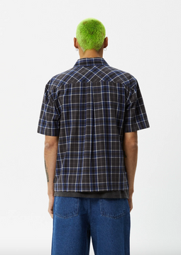 Afends Check Out Short Sleeve Shirt - Navy Check