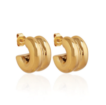 Ever Tempo Hoop Earrings - Gold