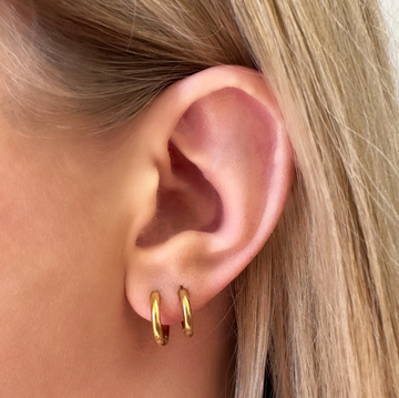 Ever Metro 10mm Sleeper Hoop Earrings - Gold