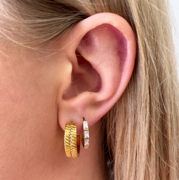 Ever Undefeated Hoop Earrings - Gold