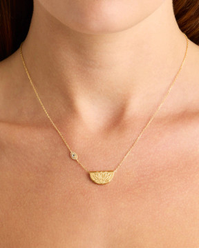 By Charlotte Eye of Peace Lotus Necklace - 18k Gold Vermeil