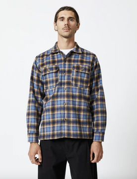 Mr Simple Nomad LS Flannel - Blue/Brown