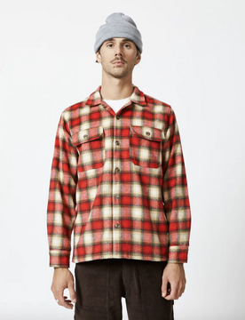 Mr Simple Nomad LS Flannel - Red/Natural