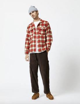 Mr Simple Nomad LS Flannel - Red/Natural