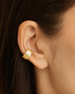 By Charlotte Woven Light Ear Cuff - 18k Gold Vermeil
