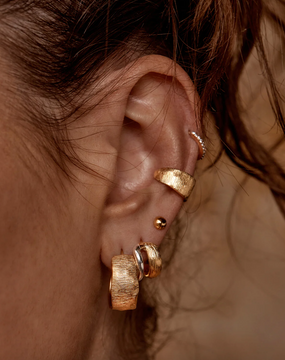 By Charlotte Woven Light Ear Cuff - 18k Gold Vermeil