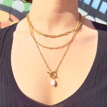 Ever Urban Flow Necklace - Gold