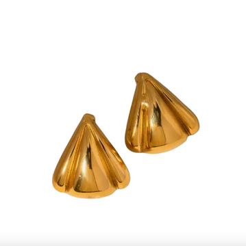 EMTE Fan Earrings - Gold