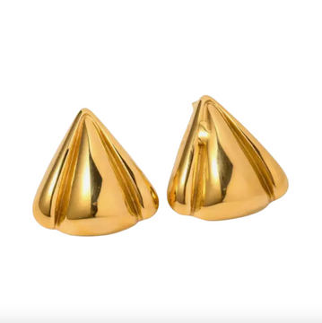 EMTE Fan Earrings - Gold