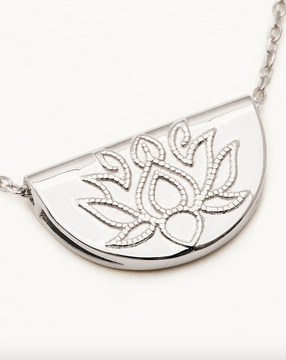 By Charlotte Lotus Short Necklace - Sterling Silver