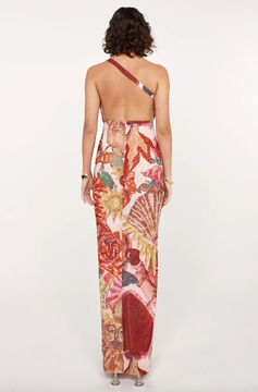 She is OLLÁ Amadi Midi Dress - Victor Print