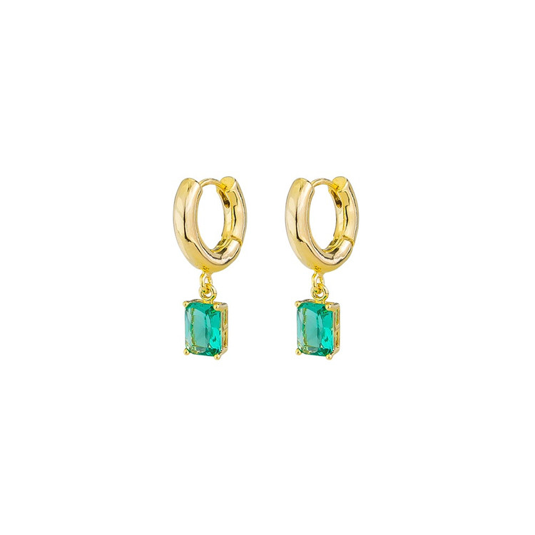 Jolie & Deen Tess Crystal Sleepers - Emerald