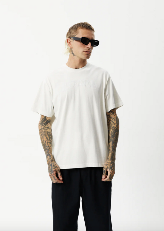 Afends Unlimited Boxy Logo T-Shirt - Worn White
