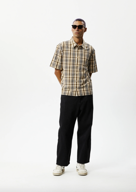 Afends Check It Out Short Sleeve Shirt - Moonbeam Check