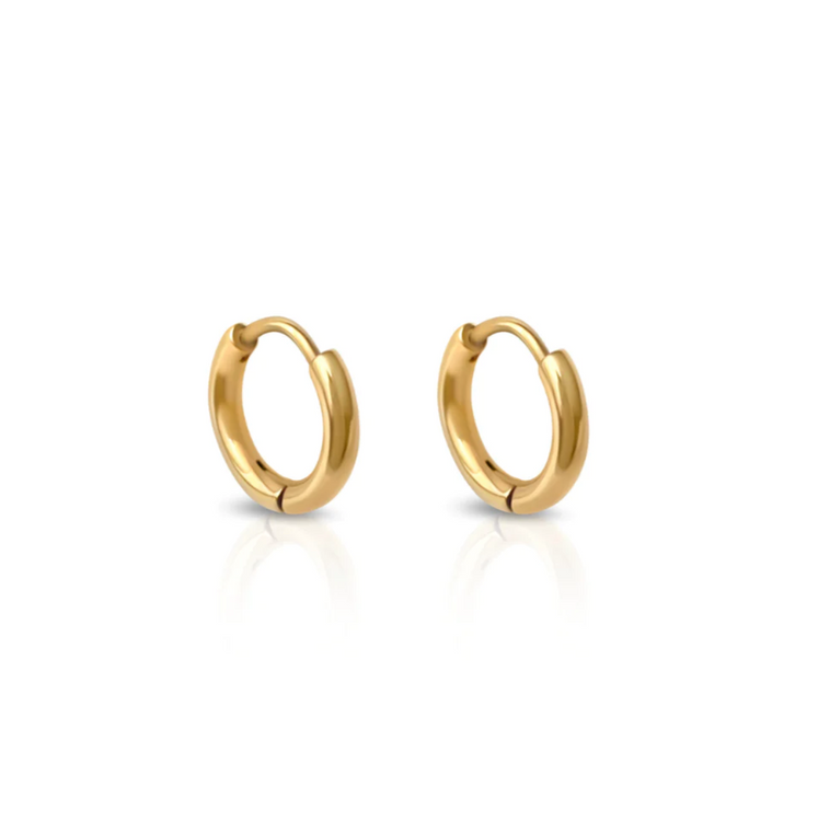 Ever Metro 10mm Sleeper Hoop Earrings - Gold