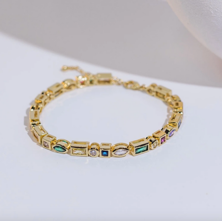 EMTE Gemstone Bracelet - Gold/Multi
