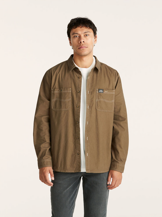 Lee Worker LS Shirt - Brushed Brown