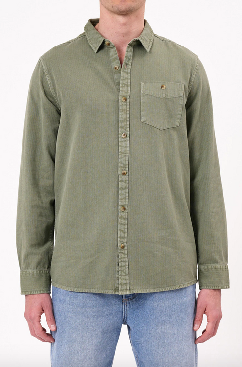 Rolla’s Herringbone Shirt - Faded Army