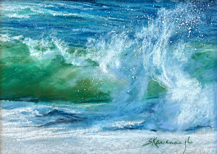 blue ocean 絵画アート原画　パステル画 Sea Escape #11” Original Ocean Pastel Painting | 6