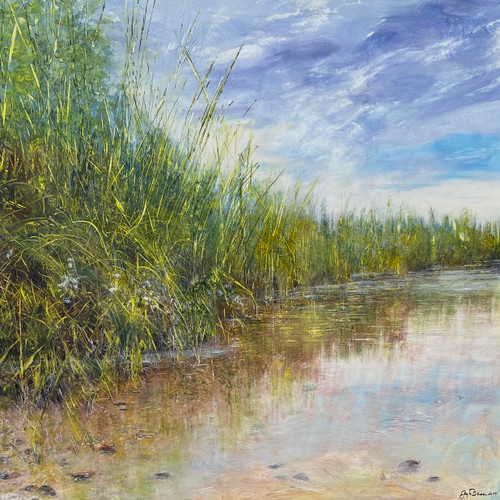 "Whispering Grasses" - 30" x 30" Oil on Aluminum Canvas
