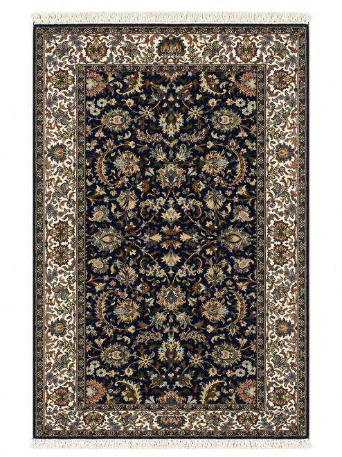 (3X5) Pristine Hand-Knotted Persian Isfahan Style Rug – 3' x 5' – High Density Wool & Silk Blend Accent Carpet
