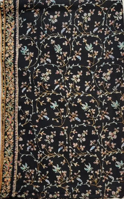 Kashmire - Hand-Woven Stole with the Finest Quality Pashmina and Silk Embroidery