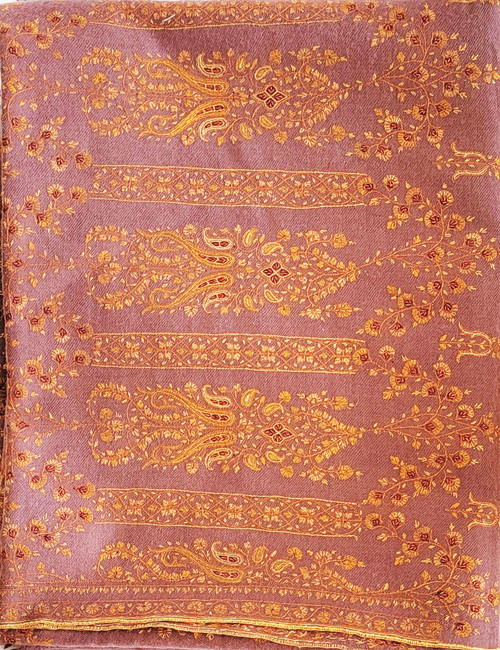 Kashmire - Hand-Woven Silk Embroidered Pashmina Finest Quality Stole