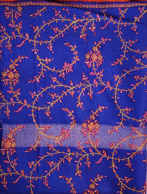 Kashimire - Hand-Woven Silk Embroidered Pashmina Stole