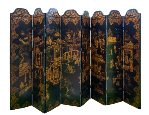 20th-century Monumental Chinese Lacquer Screen