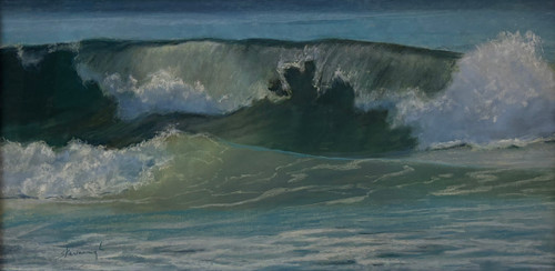 "Jade Reflections" - 12" x 24" Pastel on Paper