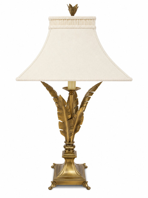 Palm Frond Brass Table Lamp by Decorative Crafts Inc