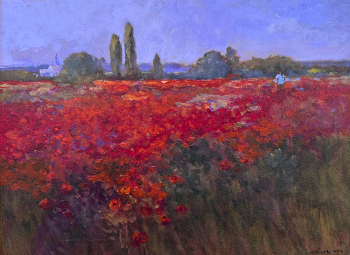 "Time for Poppies" - 12" x 16" Oil on Masonite