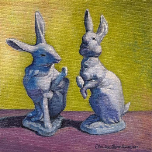 "Rabbit Rabbit" - 8" x 8" Oil on Canvas