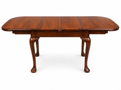 Queen Anne Butterfly Leaf Extension Dining Table Henkel Harris Wild Black Cherry