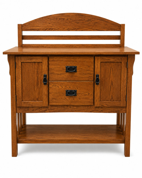 Contemporary Mission Solid Quarter-Sawn Oak Sideboard