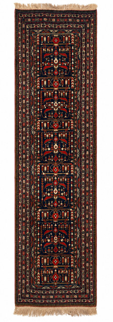 (3X9.5) Hand-Knotted Antique Caucasian Shirvan "Tree of Life" Runner
