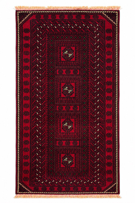 (3.5X6) Hand Knotted Wool Antique Balouchi Carpet
