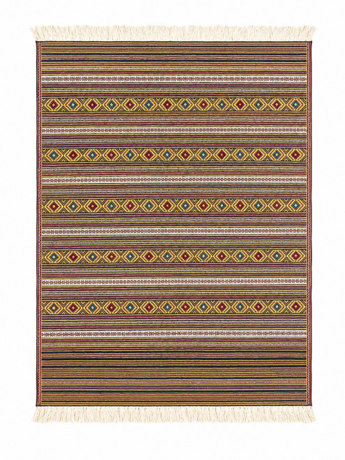 4.5'x6.5' Vintage Mid-Century Persian Luri/Qashqai Jajim-Style Kilim Rug