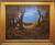 An original landscape oil painting, Opening to Mt Kearsarge by Byron Carr, depicts a rugged mountain ridge trail, a large tree, and a distant blue valley with a winding river.