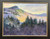 "Greens Cliff" original 24x18 vertical landscape pastel painting by Sandra Kavanaugh showing a rocky mountain slope glowing in bright gold sunlight behind dark evergreen trees
