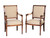 Pair of English Empire Revival Mahogany Armchairs