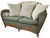 Vintage Victorian-Style Wicker Settee, Armchair, and Ottoman Lounge Set