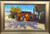 Impressionist oil painting of a sunlit brick factory building with long shadows in Stockbridge Massachusetts by Vincent Crotty.