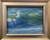 "Jade Reflections II" original 9x12 seascape pastel painting by Sandra Kavanaugh showing a curling, sunlit wave with a translucent jade green barrel and crashing white foam.